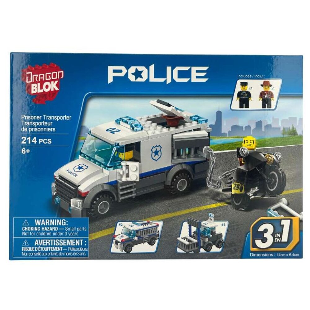 Dragon Blok 3-in-1 Prisoner Transporter Building Set / 214 Pieces